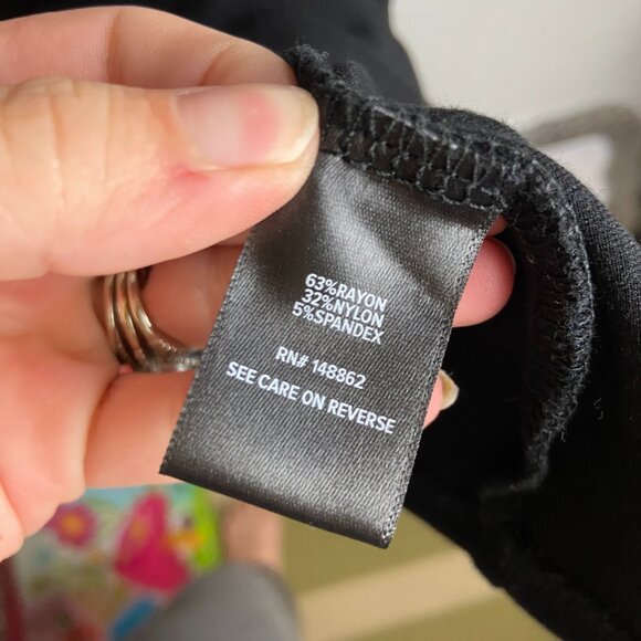 Torrid Size 1 Mini Ponte V-Neck Skater Dress Black Classic Basic 1X Casual Event - Picture 3 of 6